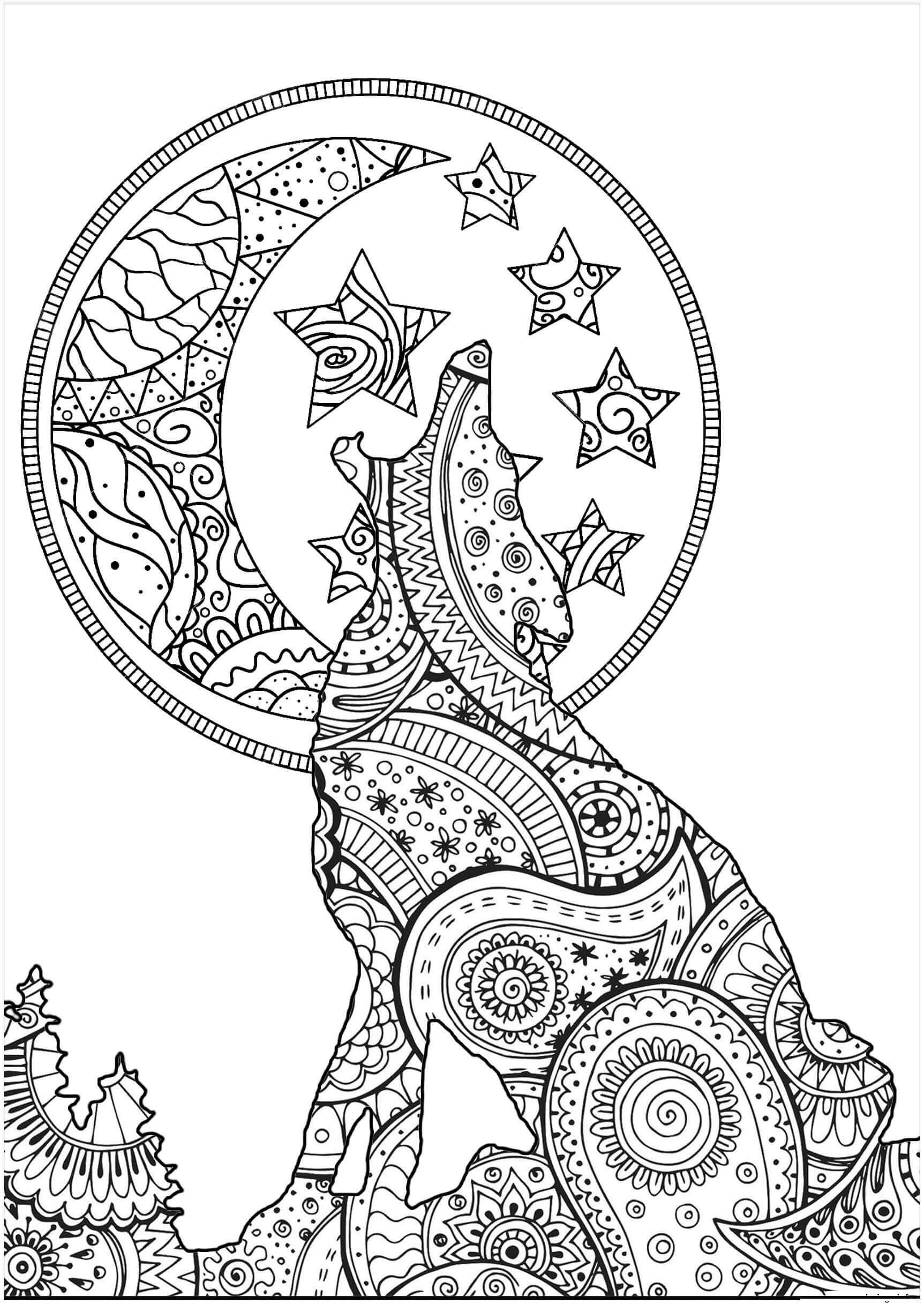 Mandalas Loup 7